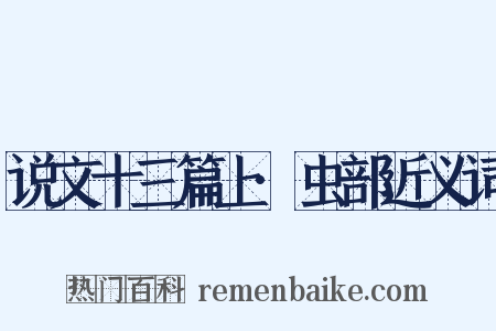 说文十三篇上·虫部近义词是什么意思的图片